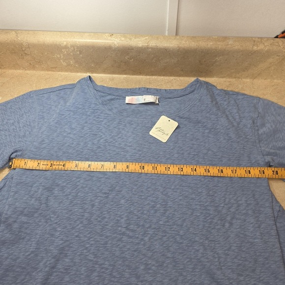 New Free People FP Beach 2 pc Set Women XS Blue Tee Skirt Lounge Poolside Boho - Picture 8 of 15